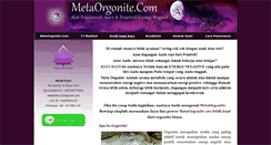 Desktop Screenshot of metaorgonite.com